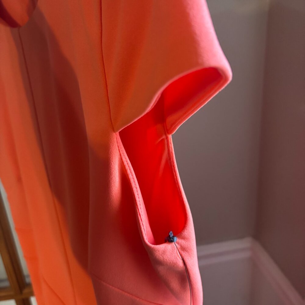 Vince Camuto Cap sleeve sheath Coral color dress Size 14 - Picture 7 of 15